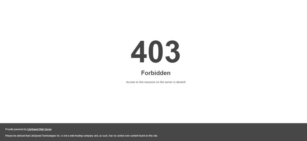 WordPress Error 403 Forbidden
