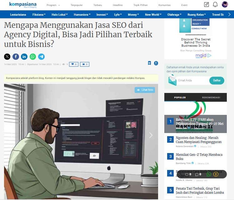 Cara Menjalankan SEO di Kompasiana