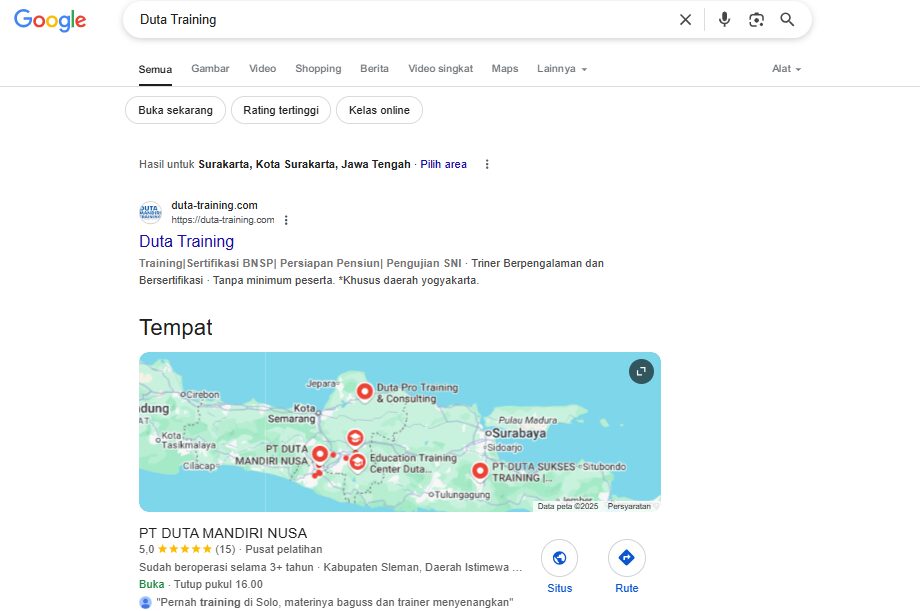 Keyword Duta Training