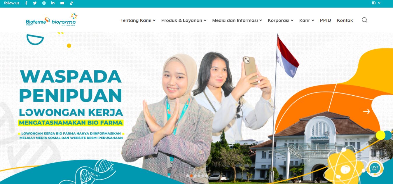 Website Perusahaan Bio Farma