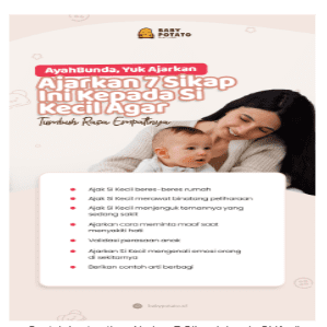 Contoh konten tips Ajarkan 7 Sikap Ini pada Si Kecil