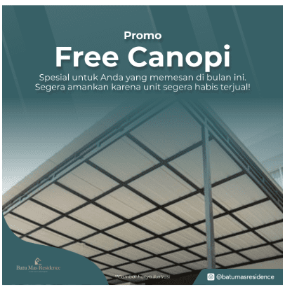 Konten promo Free Kanopi untuk pembelian bulan launching