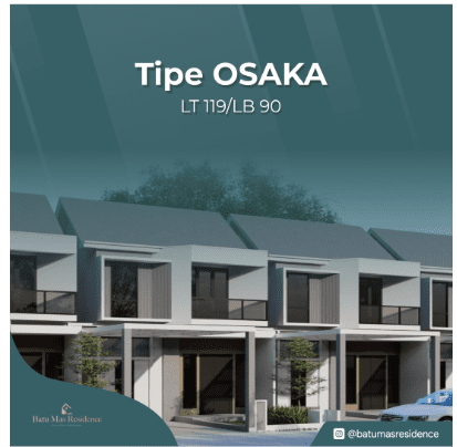 Konten tipe rumah Osaka - salah satu dari 3 tipe Batumas Residence