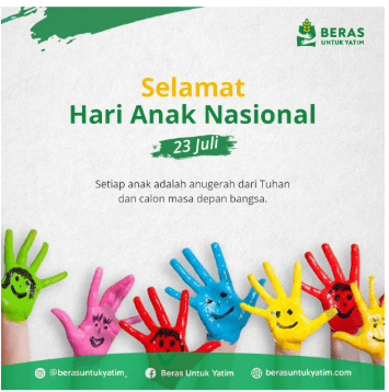 Konten Hari Anak Nasional dengan Foto Santri