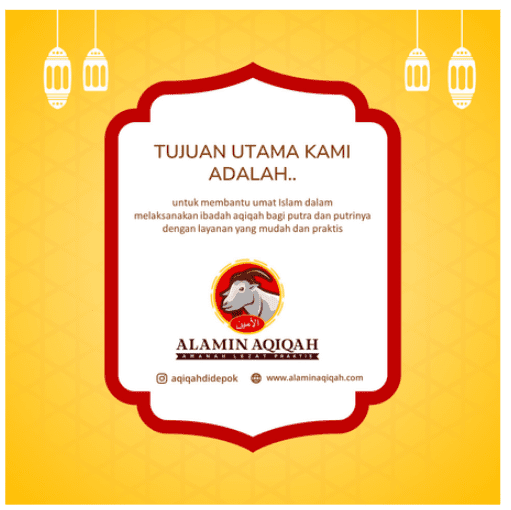 Konten Tujuan Utama Kami - membantu umat Islam melaksanakan aqiqah dengan mudah