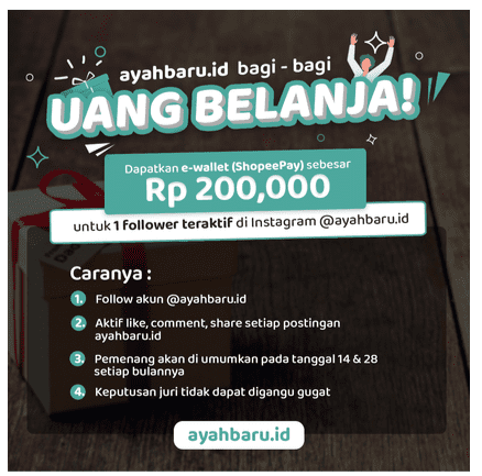 Konten giveaway MintaSamaAyah dengan total hadiah 2 juta rupiah