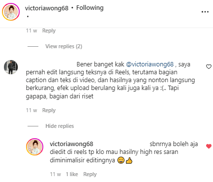 Memberikan Komentar pada Influencer