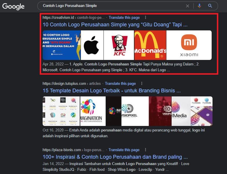 contoh logo perusahaan simple