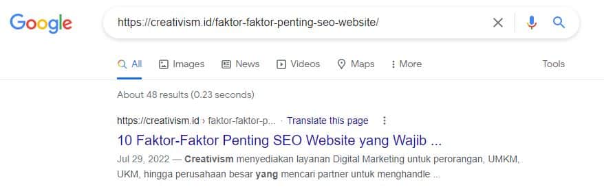 Cara Cek Artikel Terindeks Google atau Belum