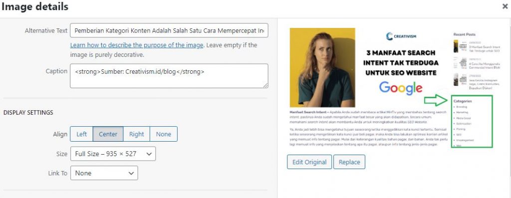 Mengisi Detail Keterangan Pada Gambar adalah Salah Satu Cara Mempercepat Indexing Google