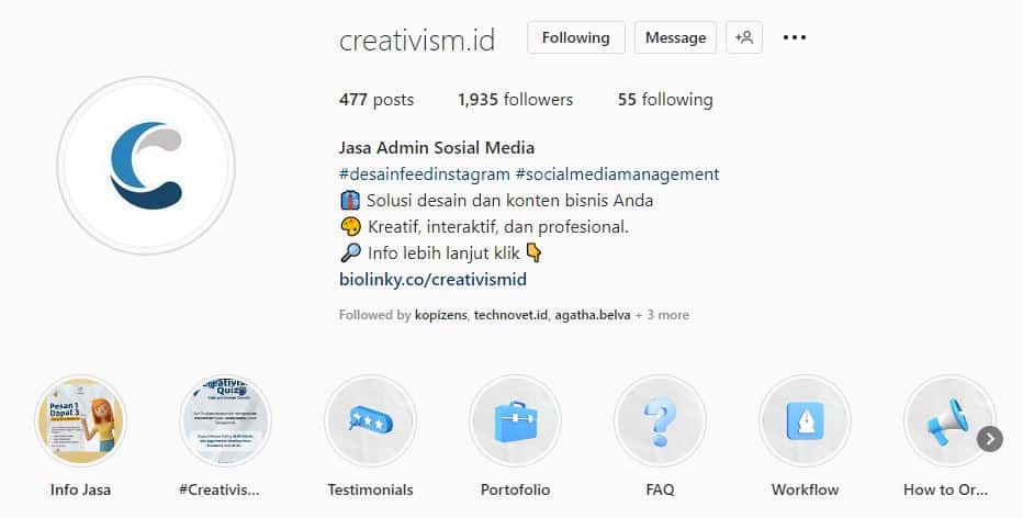 Contoh Link Profile Backlink