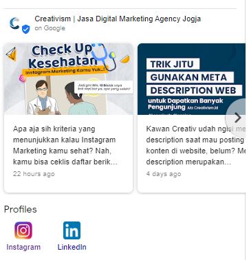 Menautkan Sosial Media dengan GMB