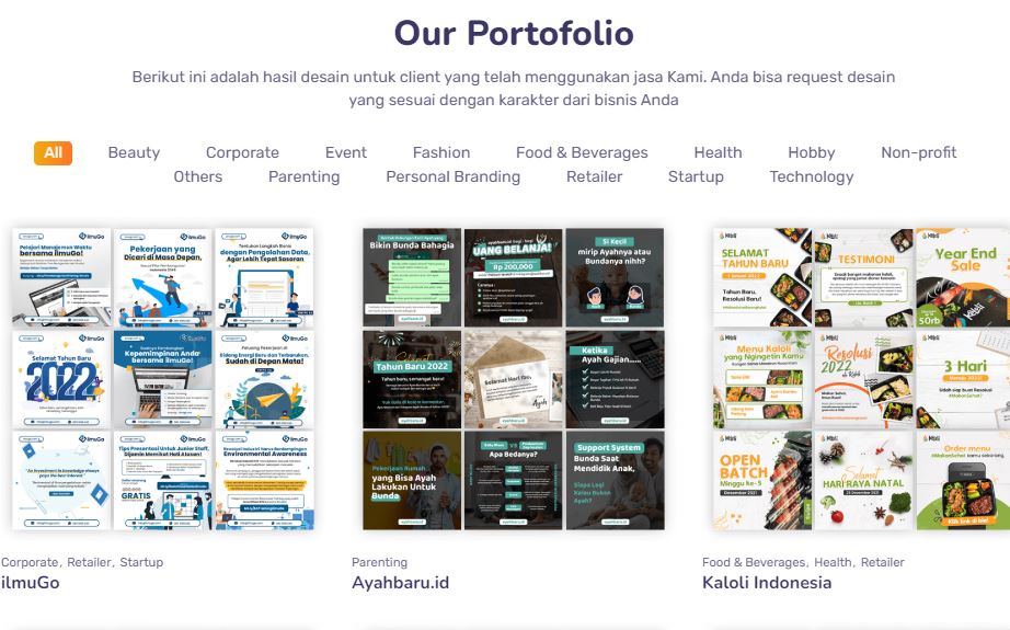 Portofolio Jasa Desain Konten IG