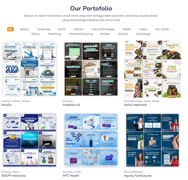 Portofolio Jasa Pengelolaan Instagram Bisnis