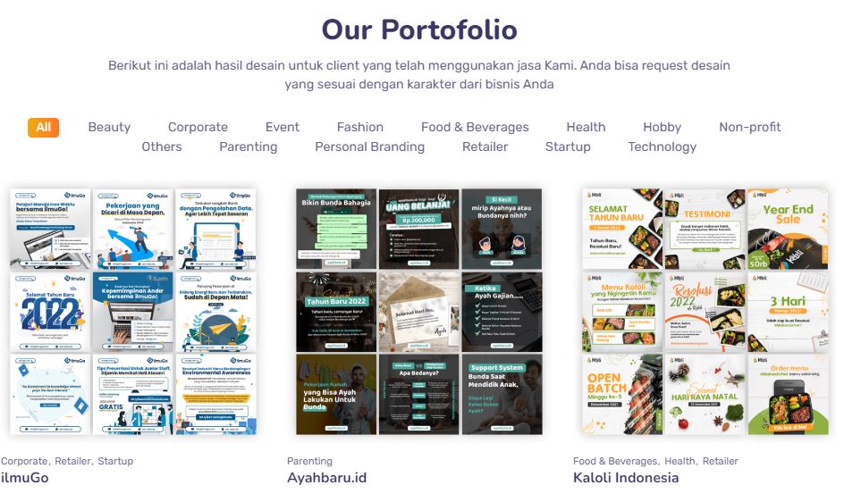 Portofolio Jasa Admin Instagram Bisnis