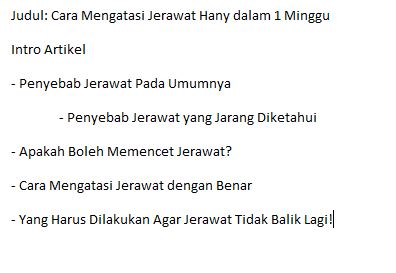 Tips SEO Copywriting Keren. Membuat Outline Artikel