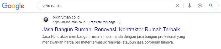 Contoh Domain dengan Target Keyword