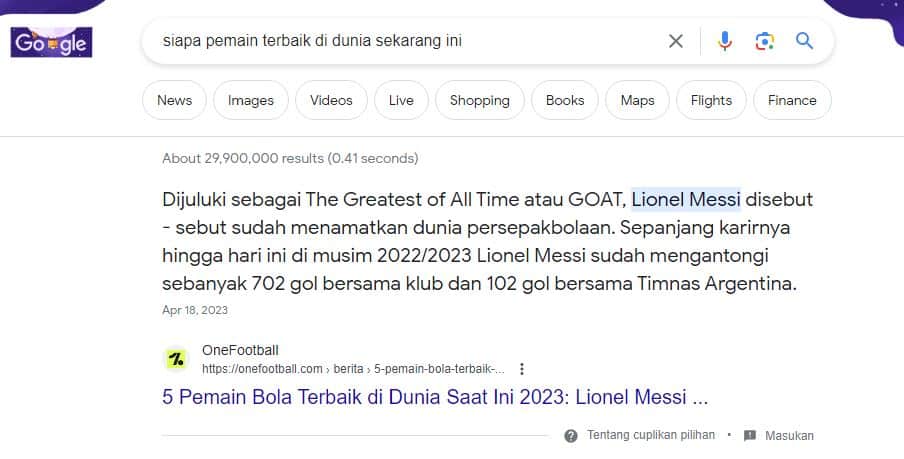 Contoh Direct Question Keyword