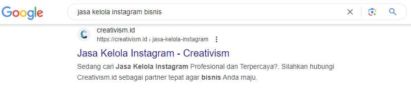 Keyword Jasa Kelola Instagram Bisnis