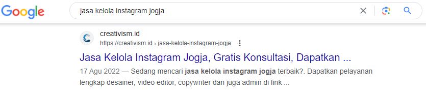 Contoh Hasil Optimasi Metode Local SEO