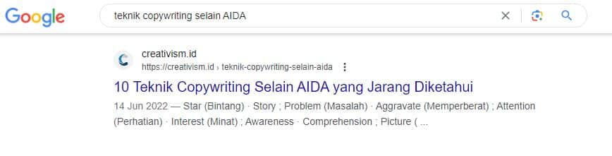 Portofolio Keyword Jasa SEO Creativism Terbaru