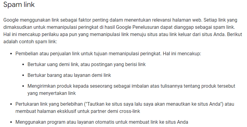 Ketentuan Google Terkait Jual Beli Backlink