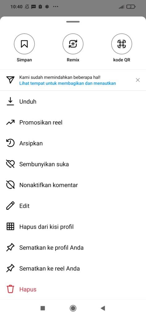 Mengatur Feed Teratas