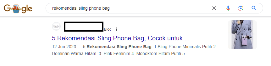 Hasil Optimasi Website Klien