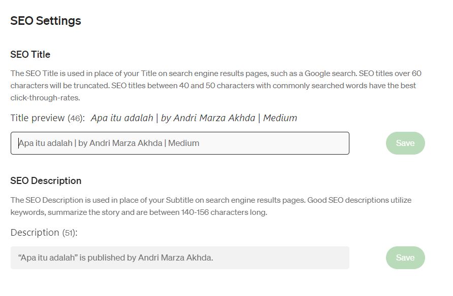 Pengaturan SEO di Medium. Anda Wajib Tahu!