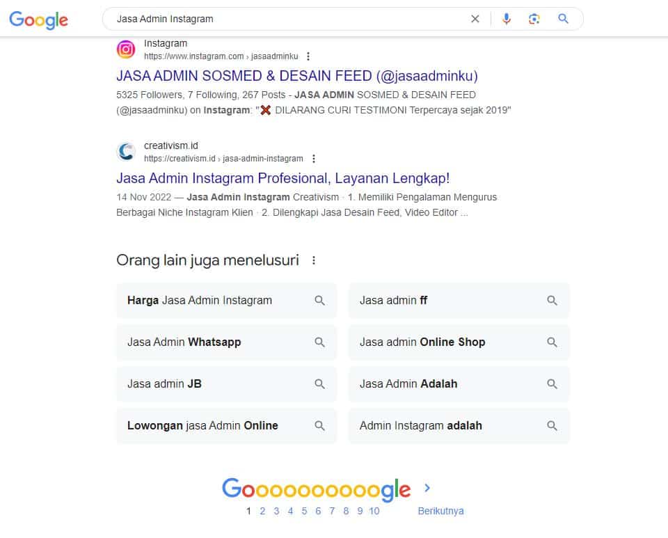 Portofolio Agency SEO Jogja Terbaik Creativism