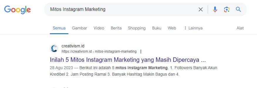 Konten Informasi dari Creativism