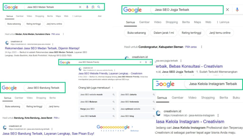 Portofolio Keyword Rekomendasi Jasa SEO Semarang