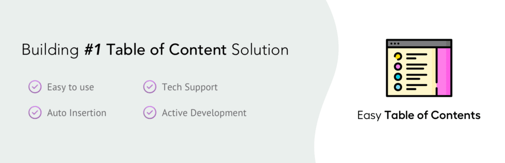 Easy Table of Contents Plugin WordPress