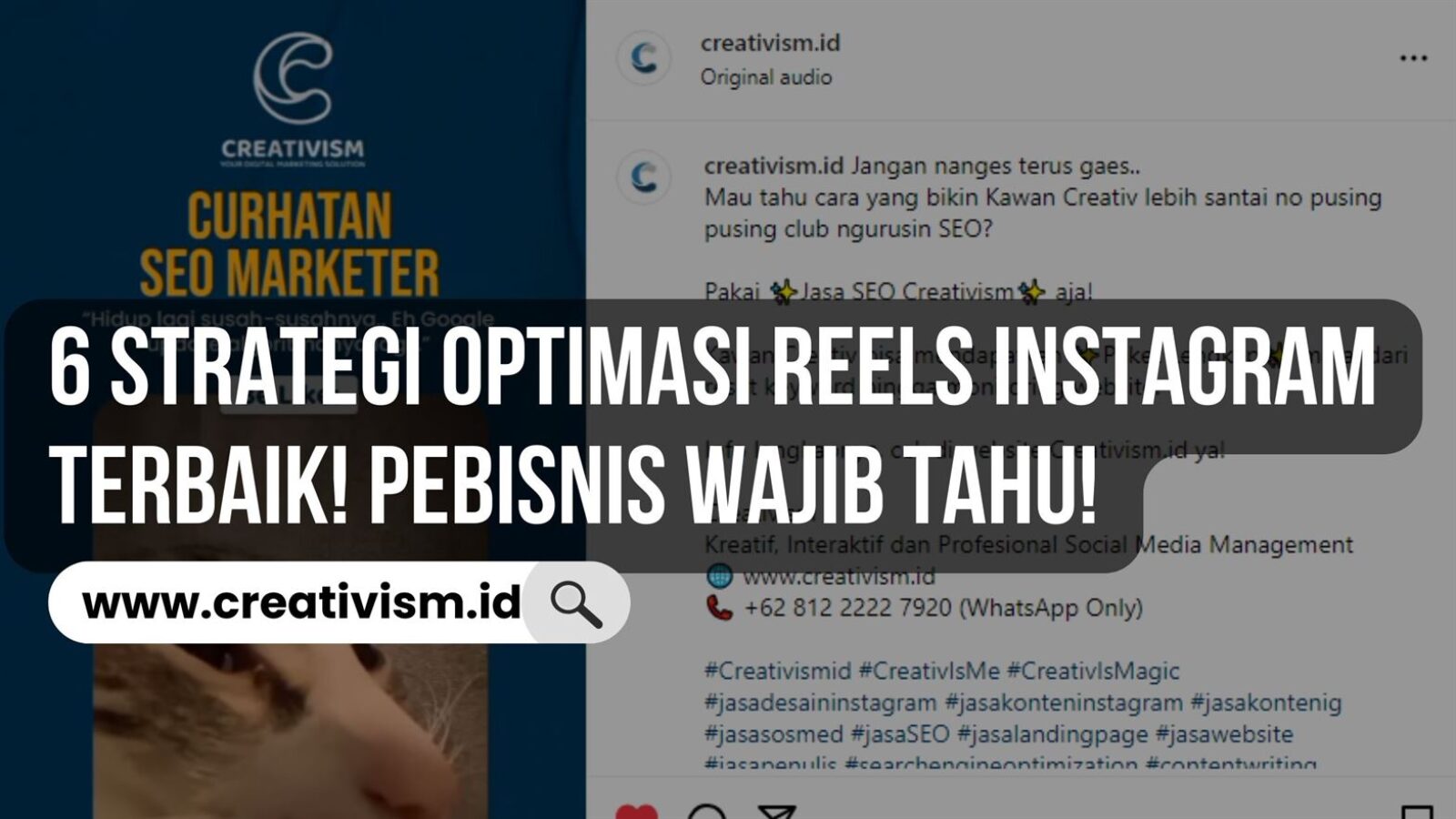 6 Strategi Optimasi Reels Instagram Terbaik