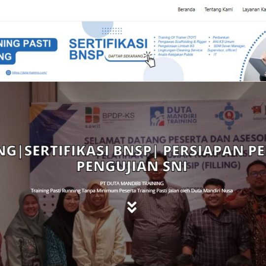 Website Duta Training