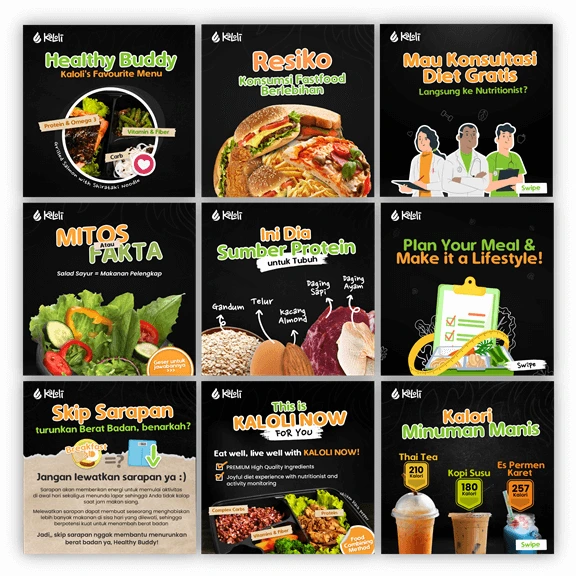 Study Case Kaloli : Strategi Jasa Kelola Instagram Healthy Food Catering